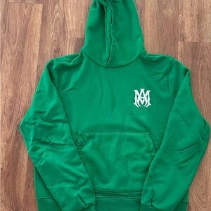 Green fitted ‘M.A.’ Hoodie